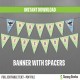 Lilo and Stitch Happy Birthday Banner with Spacers